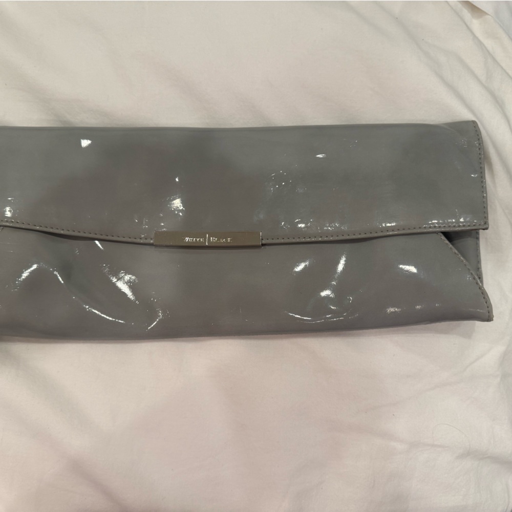 White House Black Market Elegant Gray Clutch